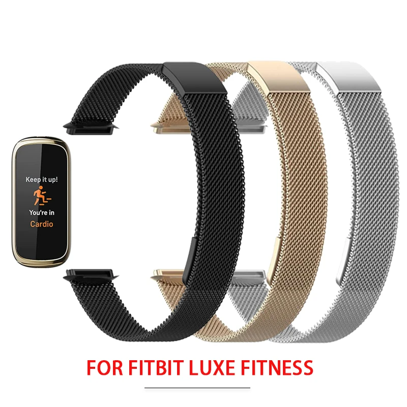 

Metal Band For Fitbit Luxe Strap Stainless Steel Magnetic Mesh Loop Wristband For Fitbit Luxe Fitness Bracelet Women Men