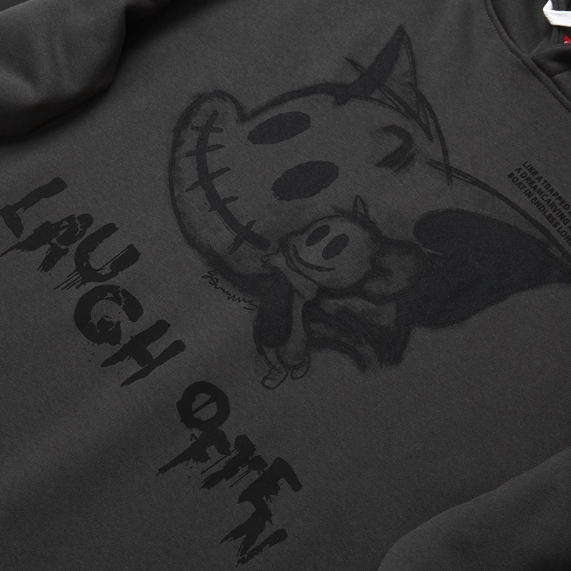 

Harajuku Hoodies Men Funny Cat Cartoon Print Hooded Sweatshirts Men Women Japanese Streetwear 2020 Spring High Street Sweatshirt