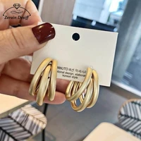 2021 fashion big circle stacking earrings new trendy ins earrings luxury jewelry earrings for women designer earrings