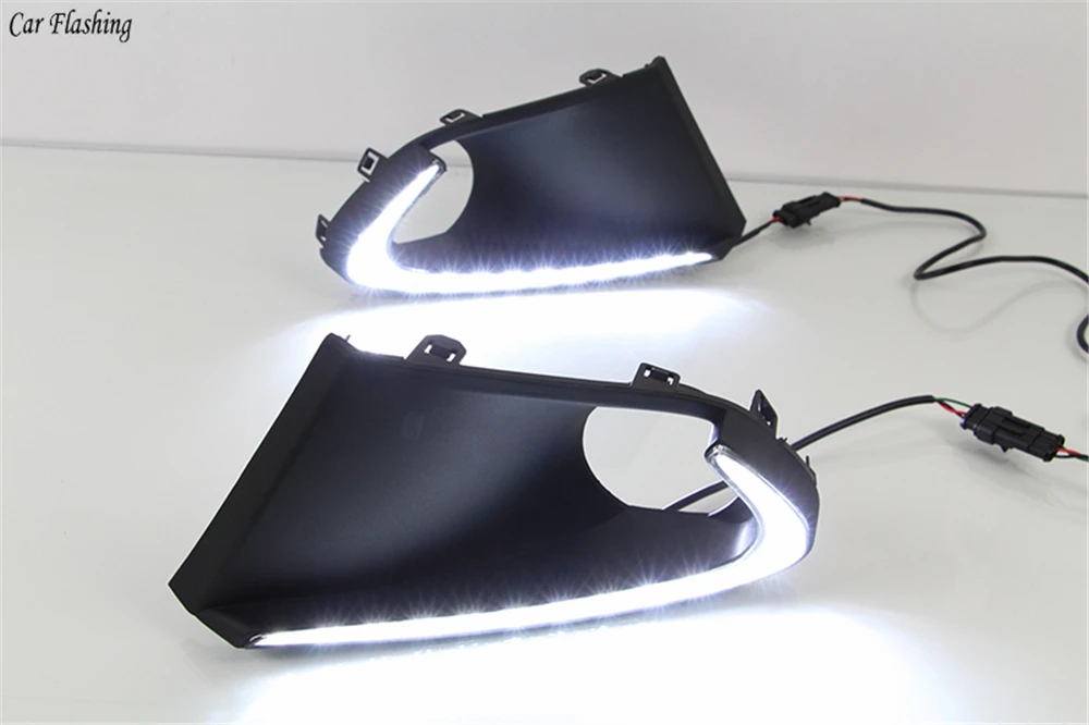 2 шт. светодиодный объектива Противотуманные фары лампы 3 цвета Ангельские глазки