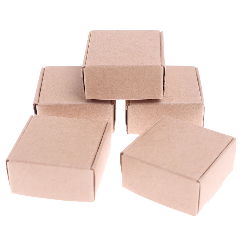 

5Pcs Dollhouse Mini Simulation Express Box Kraft Paper Box Model Accessories Toy