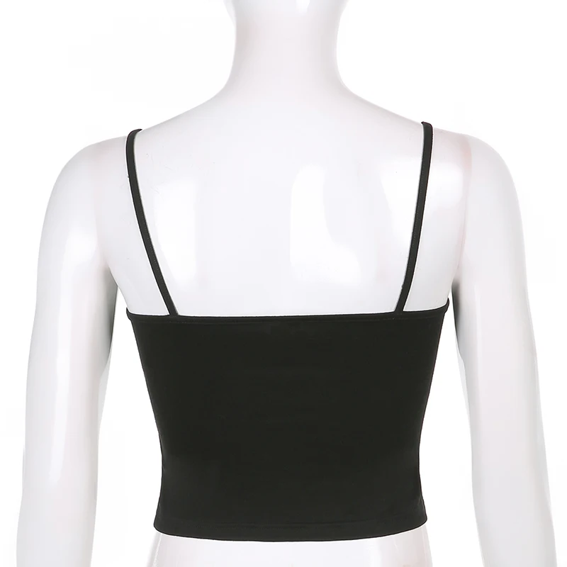 

Vintage Face Printed Black Camisole Women Gothic Casual Cotton Sleeveless Crop Top Summer Harajuku Corset Tops Femme Iamhotty