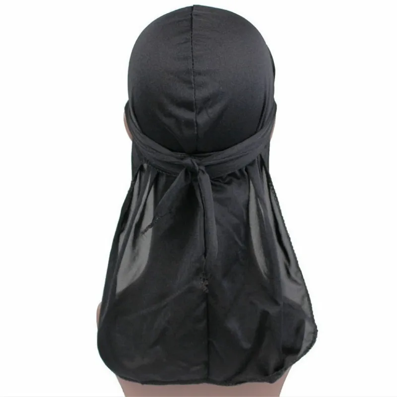 Атласные мужские эластичные кепки в стиле хип хоп Du Doo Rag Durag парики тюрбан бандана