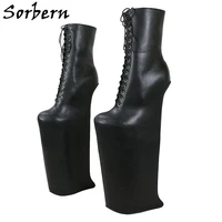 sorbern extreme high heelless mid calf boots for women platform long boot black platform boots size 5 16 custom service