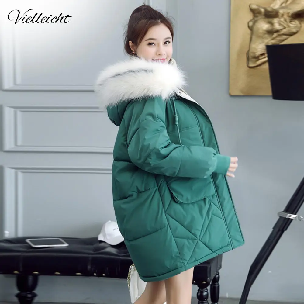 Женская длинная парка с капюшоном Vielleicht теплая куртка хлопковой подкладкой