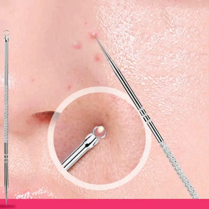 1 шт покрытые серебром Blackhead Comedone инструмент для удаления прыщей жидкость снятия