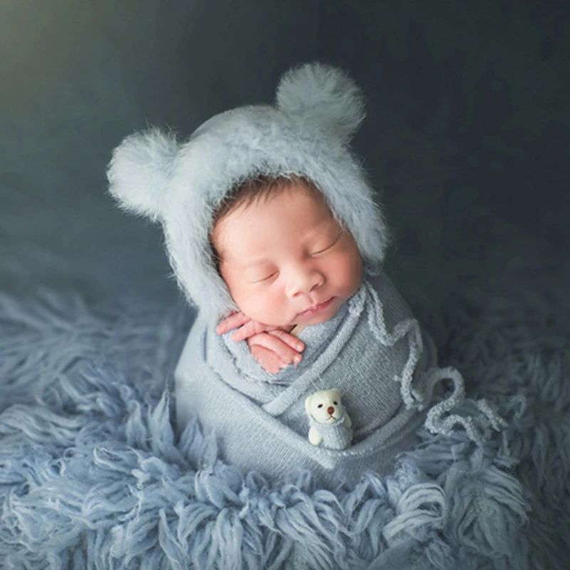 Новое поступление реквизит для фотосъемки новорожденных вязаная шапка из