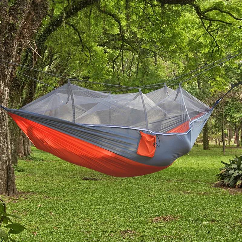 

Ultralight Hammock Go Swing Mosquito Net Double Person Sleeping Bed Outdoor Hunting Camping Portable Hammock Drop-Shipping