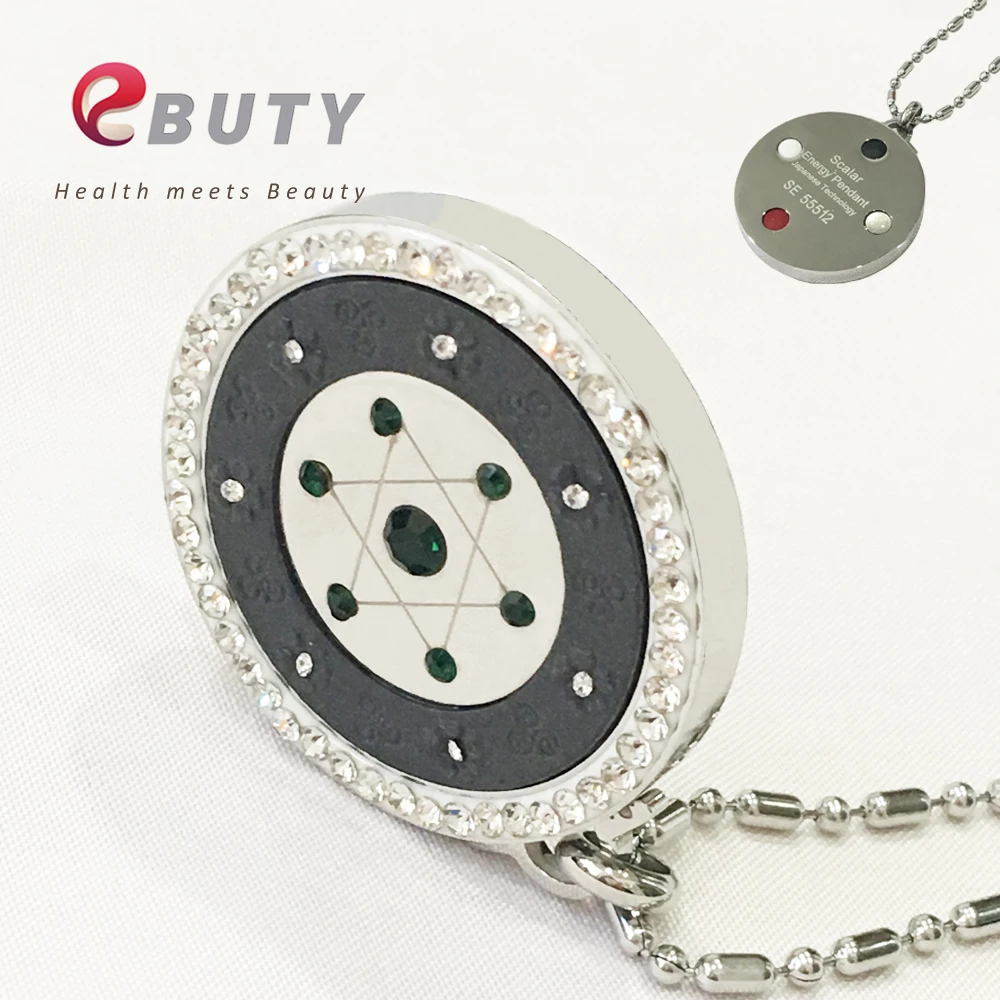 Green with 4 in 1 EBUTY Давид кулон Лава звезда Квант энергии подвески 4000CC отрицательные ионы белый розовый красный желтый цвет с подарочной посылка коробка - Окраска металла: Green with 4 in 1