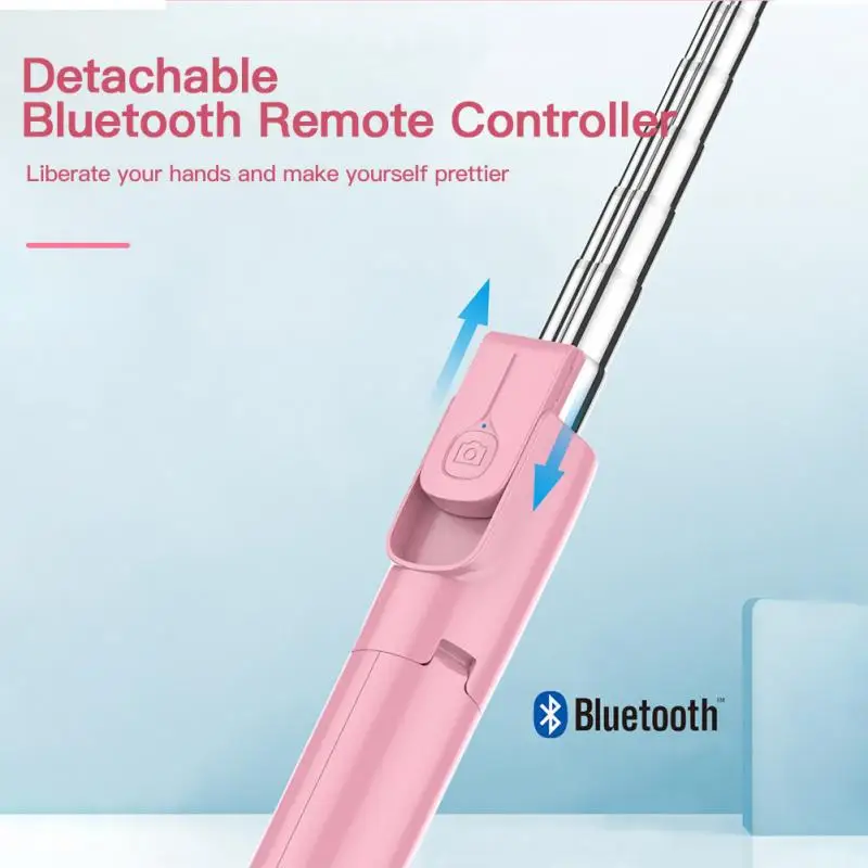 4 в 1 беспроводной bluetooth селфи палка светодиодный кольцевой светильник выдвижной