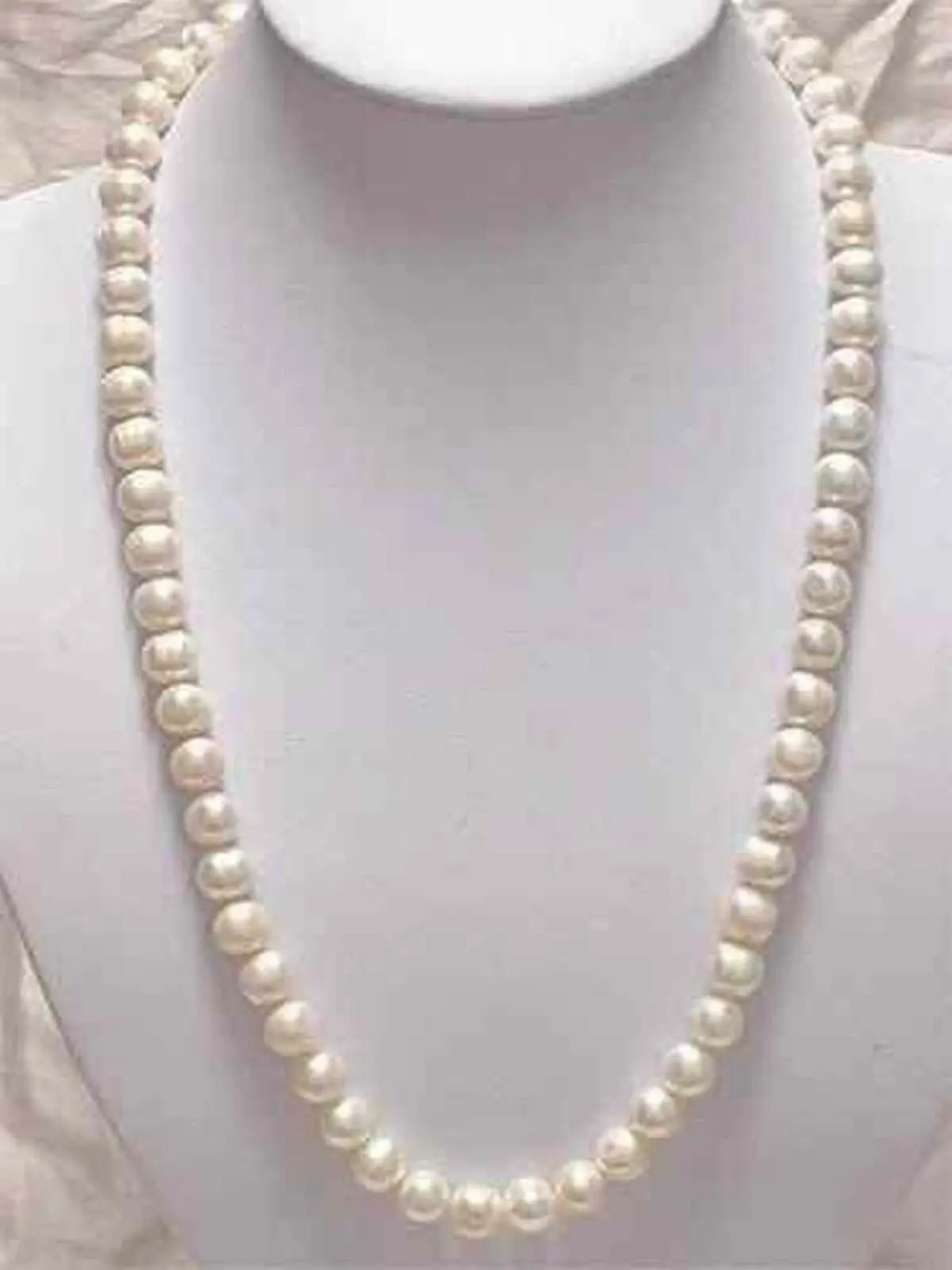 

Long 25'' Beautiful 7-8mm White Akoya Cultured Pearl Necklace