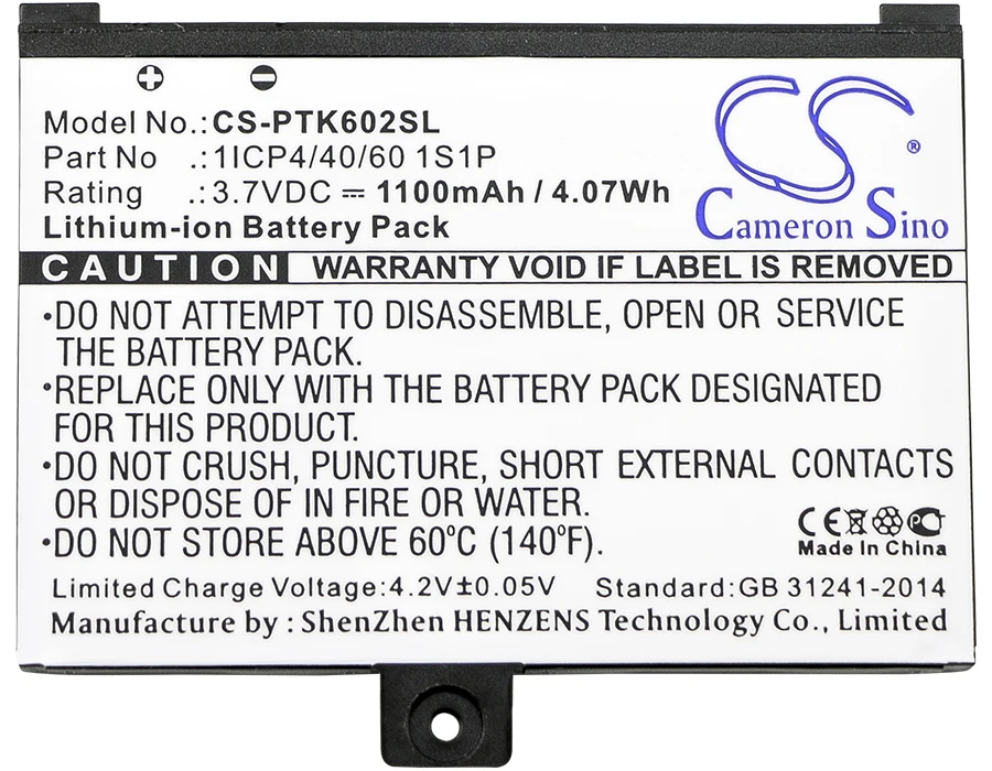 

Cameron Sino 1100mAh Battery 1ICP4/40/60 1S1P for Pocketbook Pro 602 Pro 603 Pro 612 Pro 902 Pro 903 Pro 912 Pro 920 Pro 920.W