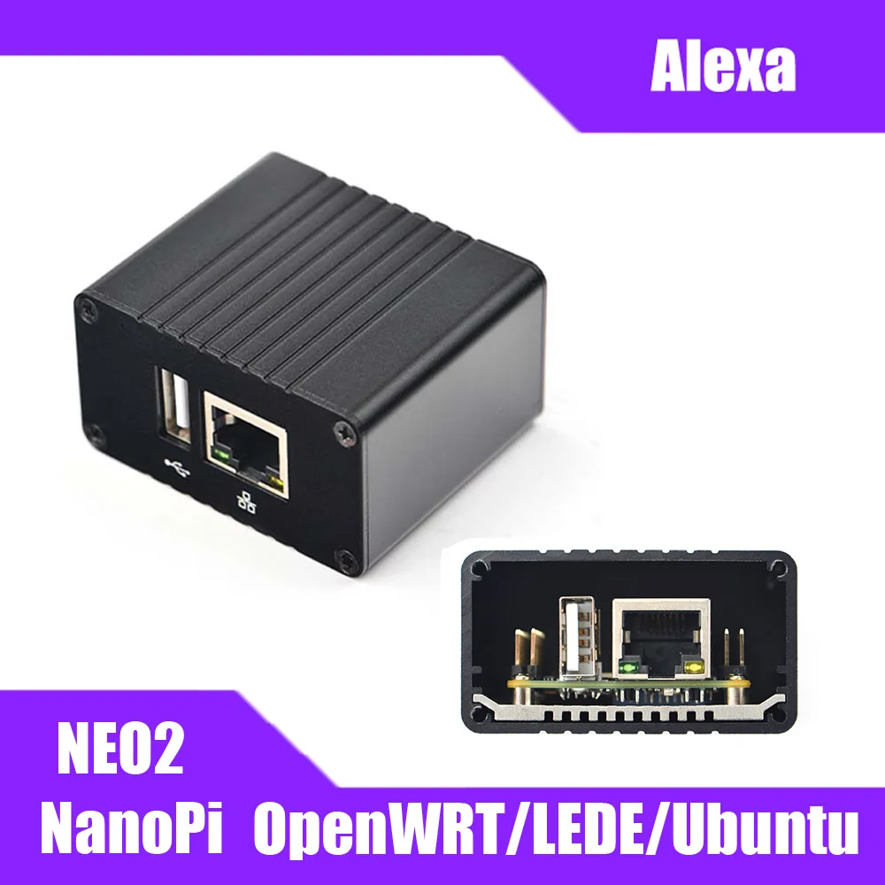 Макетная плата NanoPi NEO2 Allwinner H5 64 бит 4 ядерный процессор A53 Gigabit Ethernet встроенный