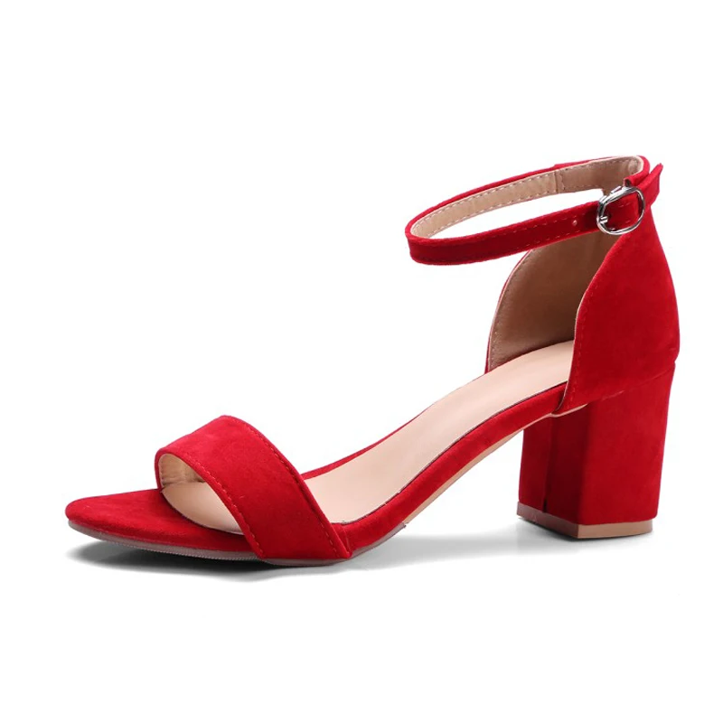 Сандалии женские на высоком каблуке Босоножки с открытым носком обувь толстом