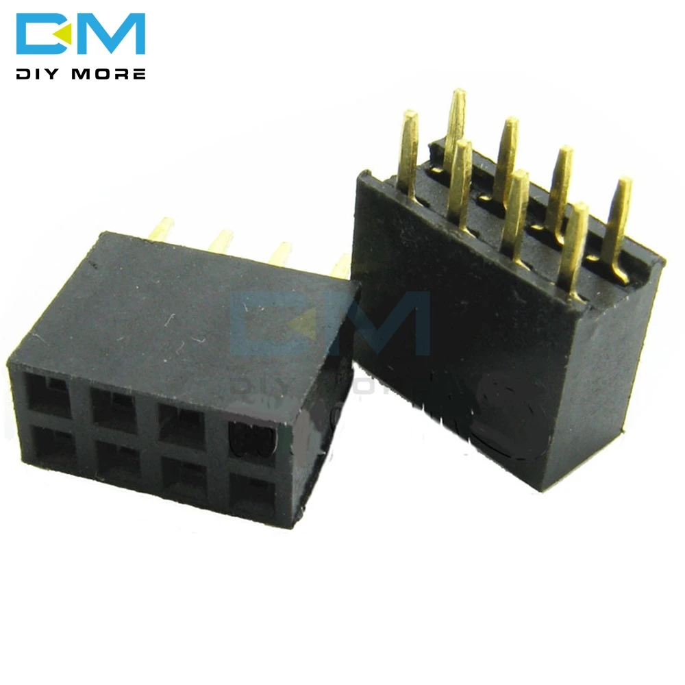 10 шт. 2X4 контактный 8P 2 54 мм двухрядный гнездовой прямой штыревой