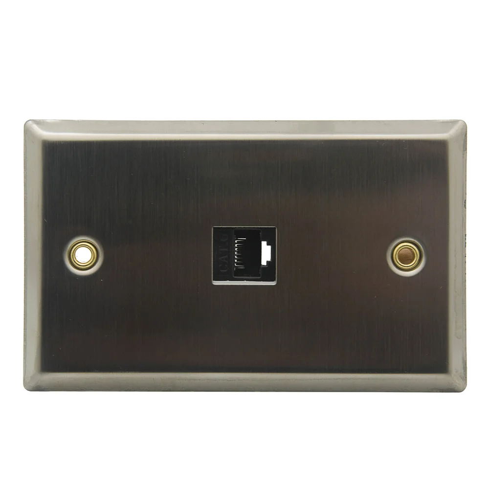 1 комплект настенная пластина из нержавеющей стали с портом CAT6 RJ45 типа Мама