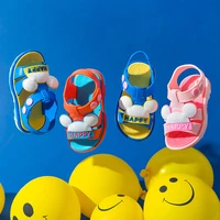 lzh summer fashion baby childrens slippers boys girls soft bottom outdoor infant children cartoon cute sandals 2 to 5 years