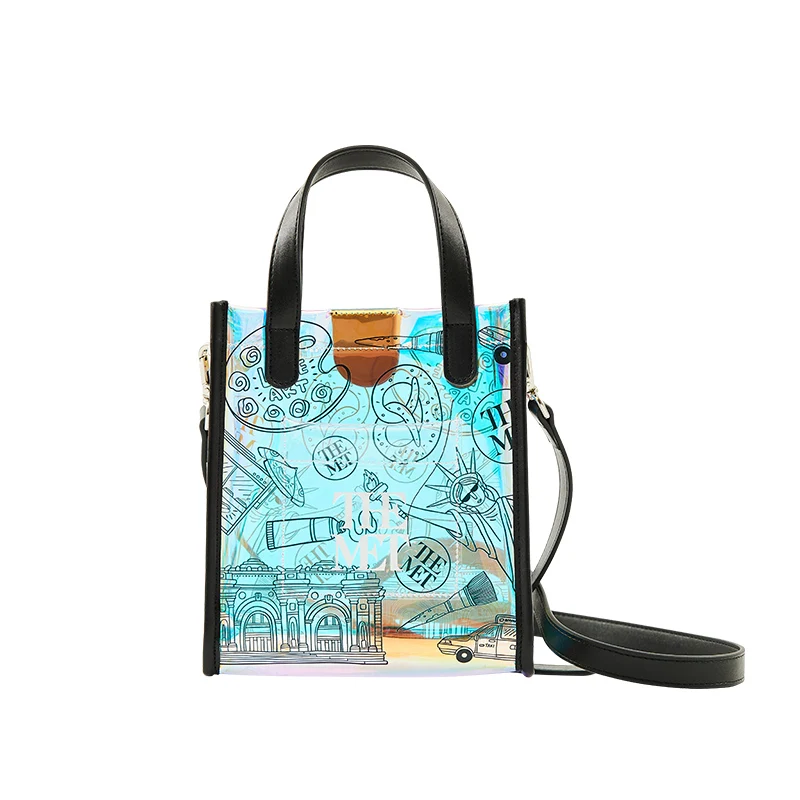 

Metropolitan Museum of Art Laser TPU Gel Bag Shoulder Bag Creative Building Series Large Capacity Cultural and Creative Bag