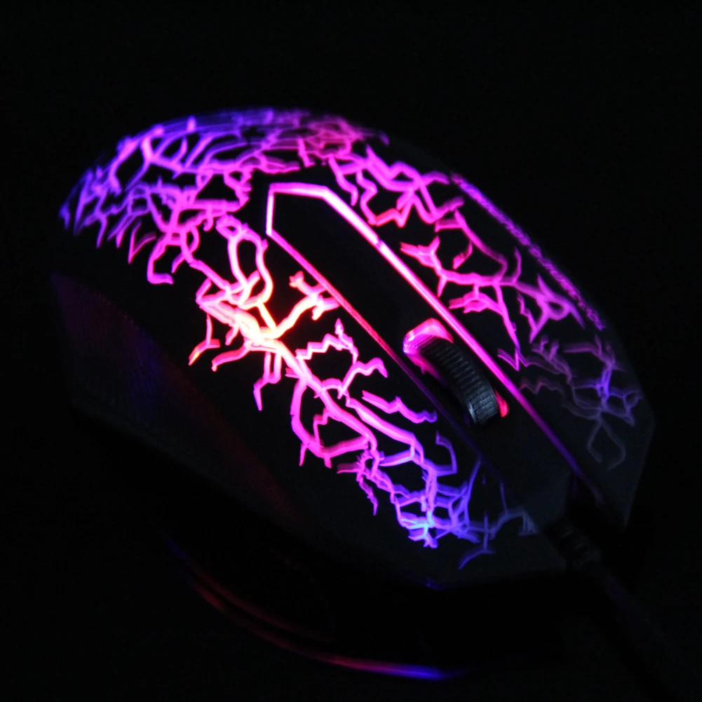 

USB Mouse 3 Buttons Optical Gaming Game Mouse 7 Colors LED for PC Laptop