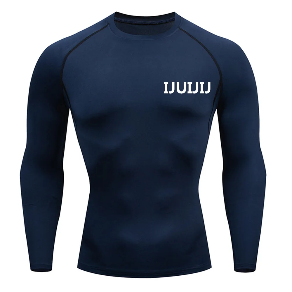 Мужская компрессионная футболка для бега рубашка Термофутболка с длинным