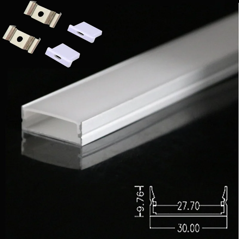 

DHL 10-100PCS 1m Recessed/surface mounted LED aluminum profile channel Led Line Bar light for 3528 5050 5630 led strip light