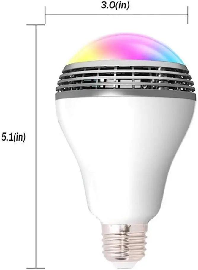 Светодиодный умный светильник лампочка с Bluetooth динамиком управление приложением