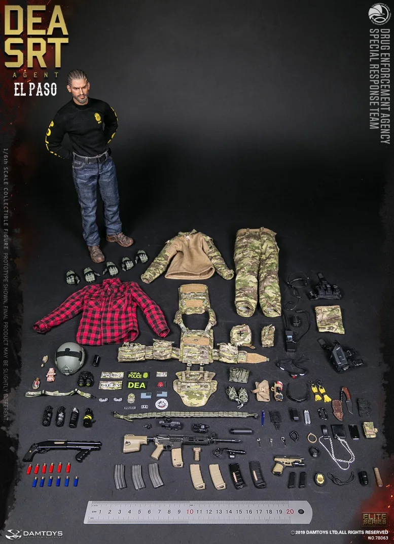DAMTOYS 1/6 US DEA SRT (специальная команда реагирования) агент EL PASO коллекция экшн Figrue для