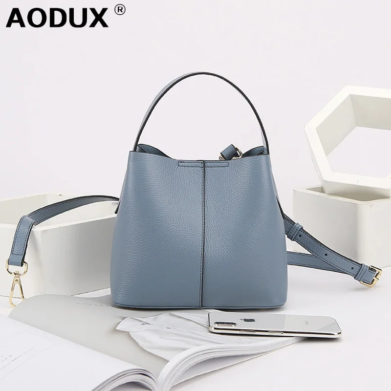 

Aodux маленькая сумка из 100% натуральной бычьей кожи, новый дизайн, женские сумки, сумка-мессенджер, Наплечная Сумка Хобо, ранец