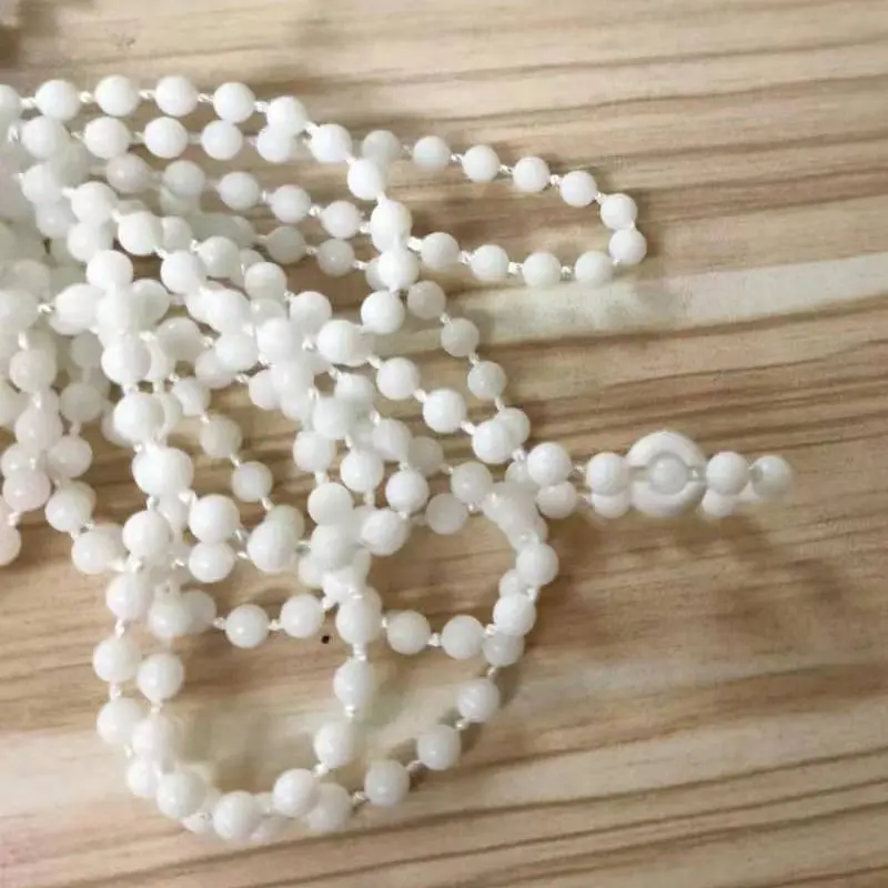 Шнур для цепи с бусинами 5 м роллов и римских штор ремонта белой пластиковой шнур