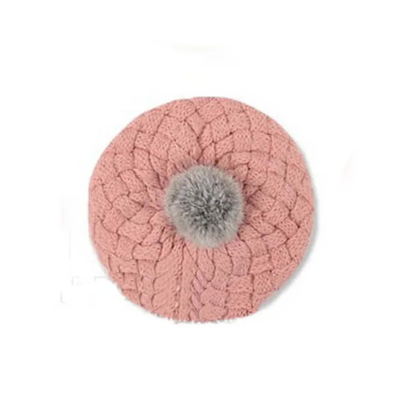 New Super Cute Ice Cream Beret Wool Hat Big Rabbit Ball Baby Winter Warm | Аксессуары для одежды