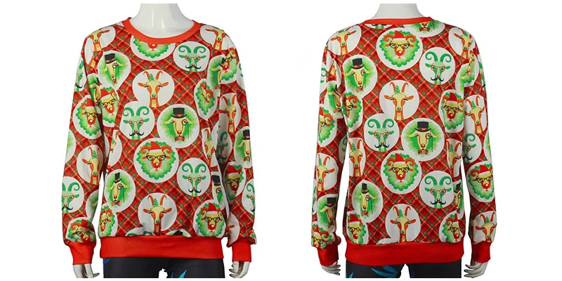 LISCN Christmas Man women Ugly Christmas Sweater Couple Watching Clothing Unisex Lovers for Men Autumn Winter New