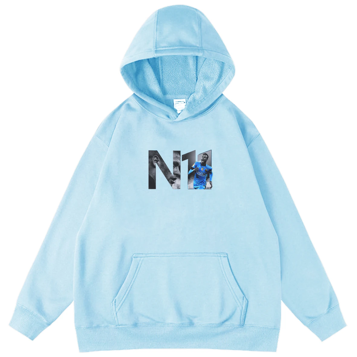 

Neymar Da Silva 2021 Autumn Male Pullover Tops Men Hoodies NJR Neymar Print Long Sleeve Hooded Cotton Loose Pocket Sweatshirt