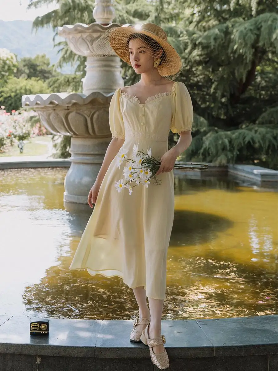 

Original maiden wind restoring ancient ways of tall waist dress