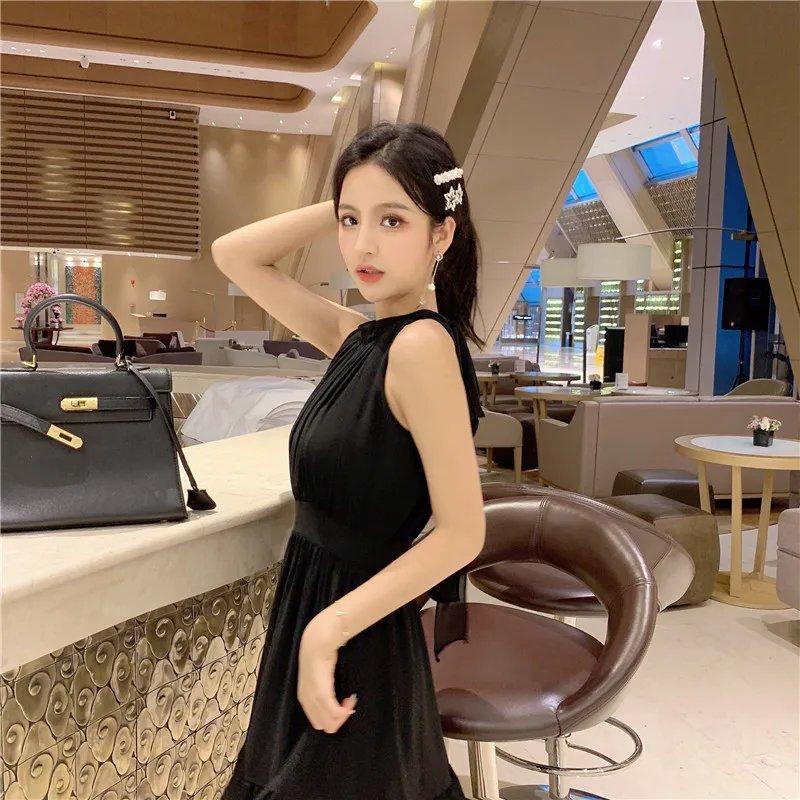 Гофрированное женское повседневное элегантное платье 2019 летние новые шифоновые