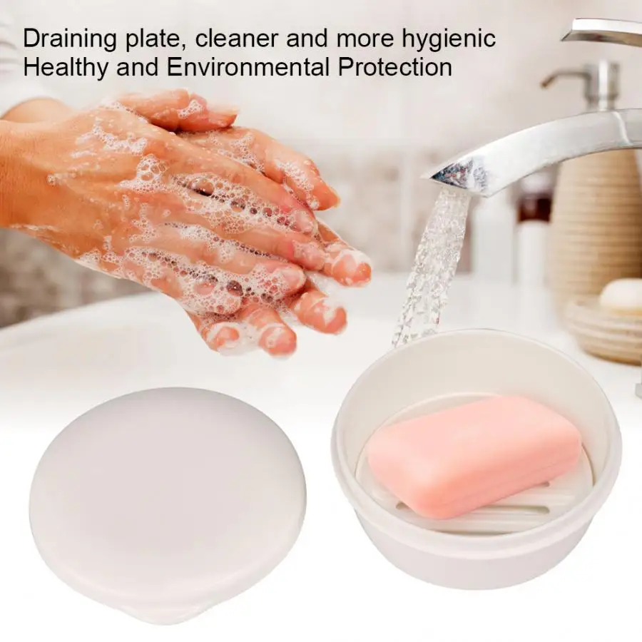 Портативные мыльницы компактная круглая Коробка для мыла контейнер держатель