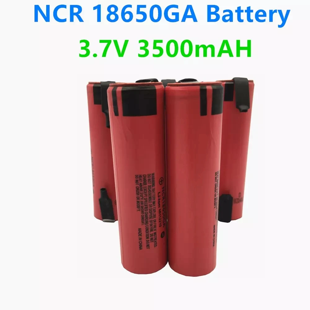 

NCR 18650GA High Discharge 3.7V 3500mAh 18650 Rechargeable Battery Suitable for All Kinds of Electronic Products+DIY NICKEL