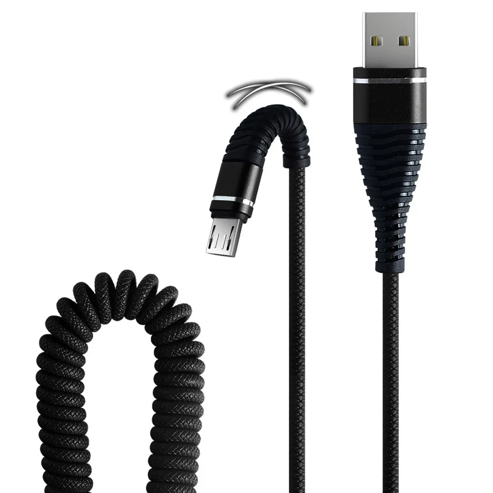 Гвоздь Весна микро Usb кабель 1 м для Huawei Быстрая зарядка Android мобильный телефон