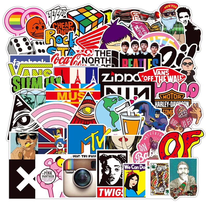 100 шт скейтборд модный бренд логотип водонепроницаемый стикер для багажа