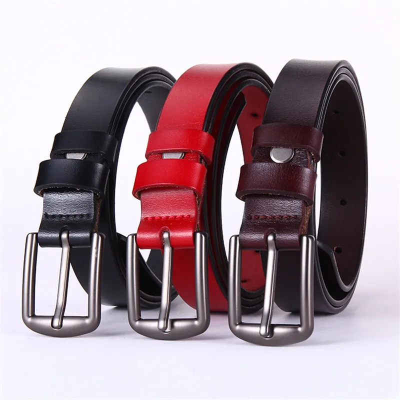 New Women Genuine Leather Belt For Female Luxury Strap Casual All-match Pin Buckle Belts Designer High Quality Cowskin Belt