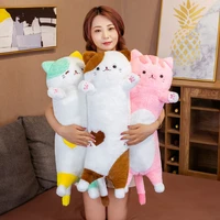 cute soft long cat boyfriend pillow plush toys stuffed pink green brown sleep pillow cushion gift doll for kids girls 80cm