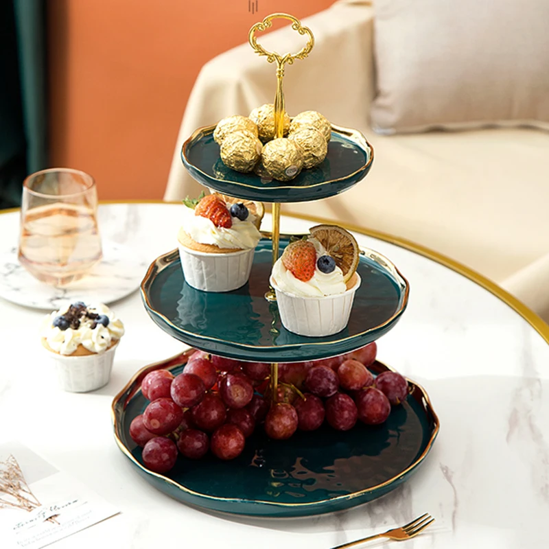 Европейский стиль подставка для торта Свадебная вечеринка трехслойный