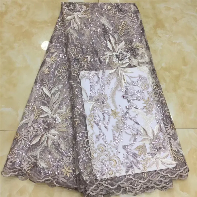 Новый дизайн высокое качество 2020 тюль блестки африканская кружевная ткань гипюр