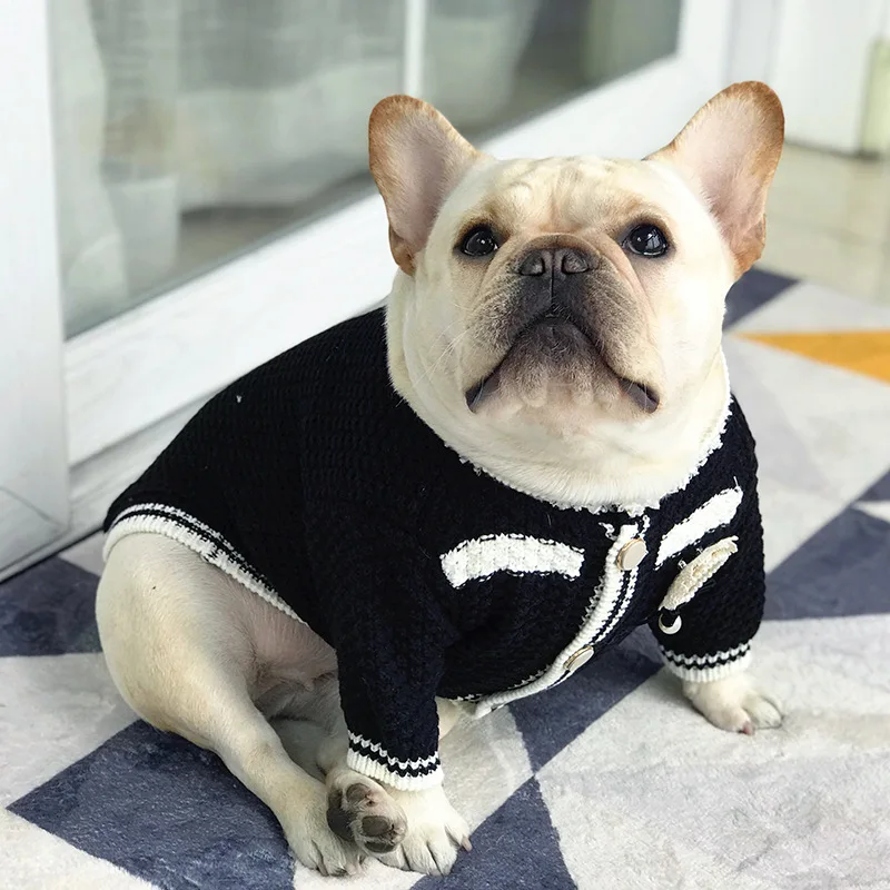 

Fashionable Clothing For Pet Dogs Autumn And Winter Pet Cats And Dogs French Bulldog And Little Teddy Cardigan A Pet's Clothes