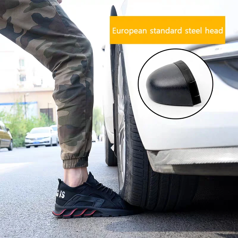 New exhibition waterproof Safety Shoes Autumn Winter Outdoor Men Steel Toe Cap Anti-smashing fashion Lightweight work Boots