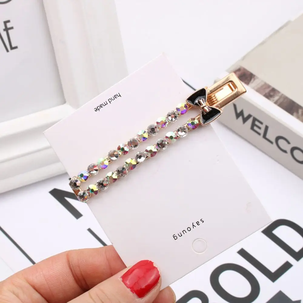 

Korea Fashion Colorful Crystal Hairpin Geometric Rhinestone Hair Clip Barrette For Women Girls Hair Styling Accessories