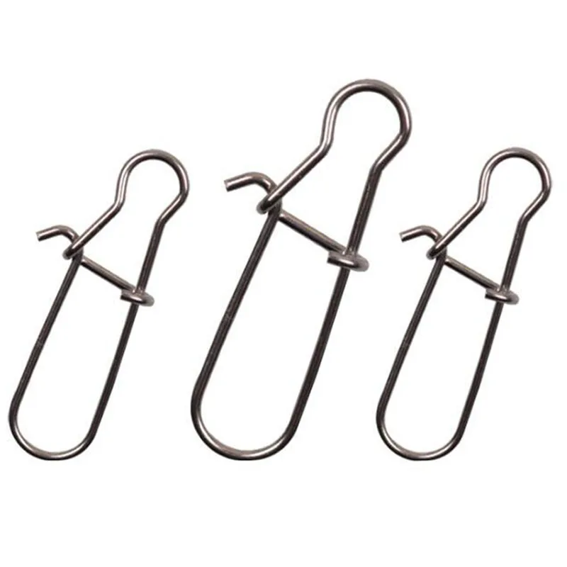 

50pcs Stainless Steel Fishing Connector Hooked Snap Barrel Swivel Hook Lure Carp Tool Accessories Goods For Fishing