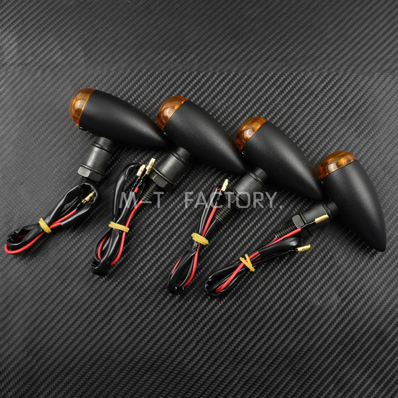 4pcs lights Мотоцикл Пуля указатель поворота светильник для Harley Sportster Touring Dyna Chopper для Honda черный - Цвет: 4pcs lights