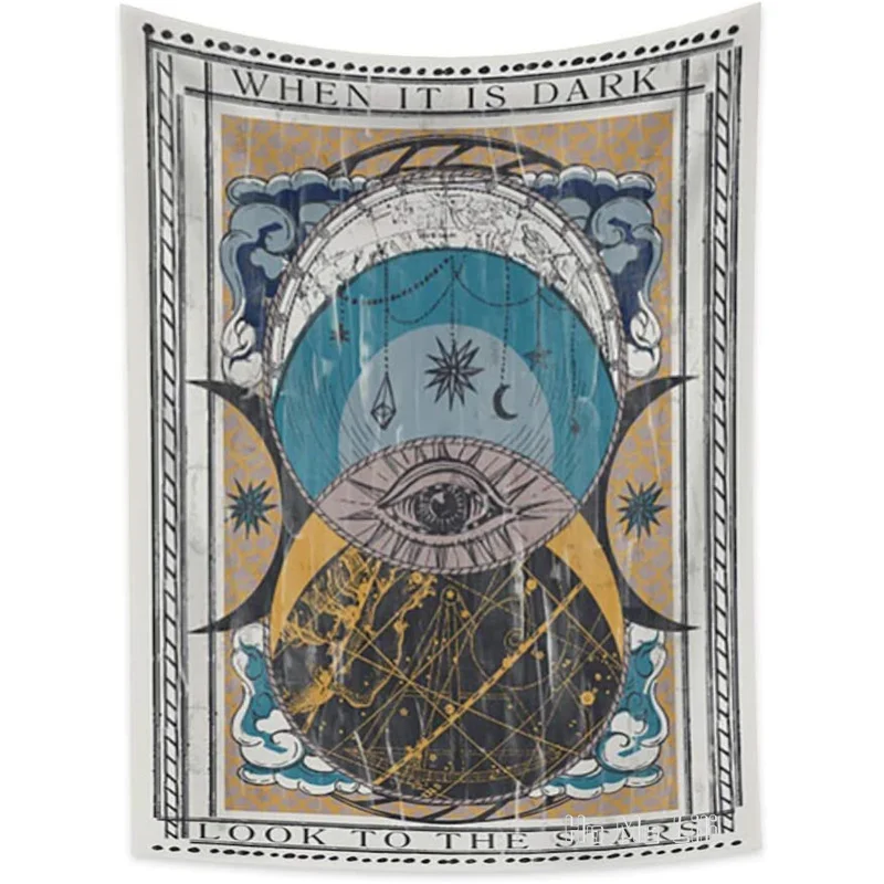 

Sun And Moon Medieval Europe Divination Wall Hanging Eye Waves Nordic Style Mysterious By Ho Me Lili Tapestry For Room Dorm Deco