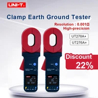 uni t ut276a ut278a clamp earth ground teste auto range earth resistance tester ohm meter data storage visual audible alarm