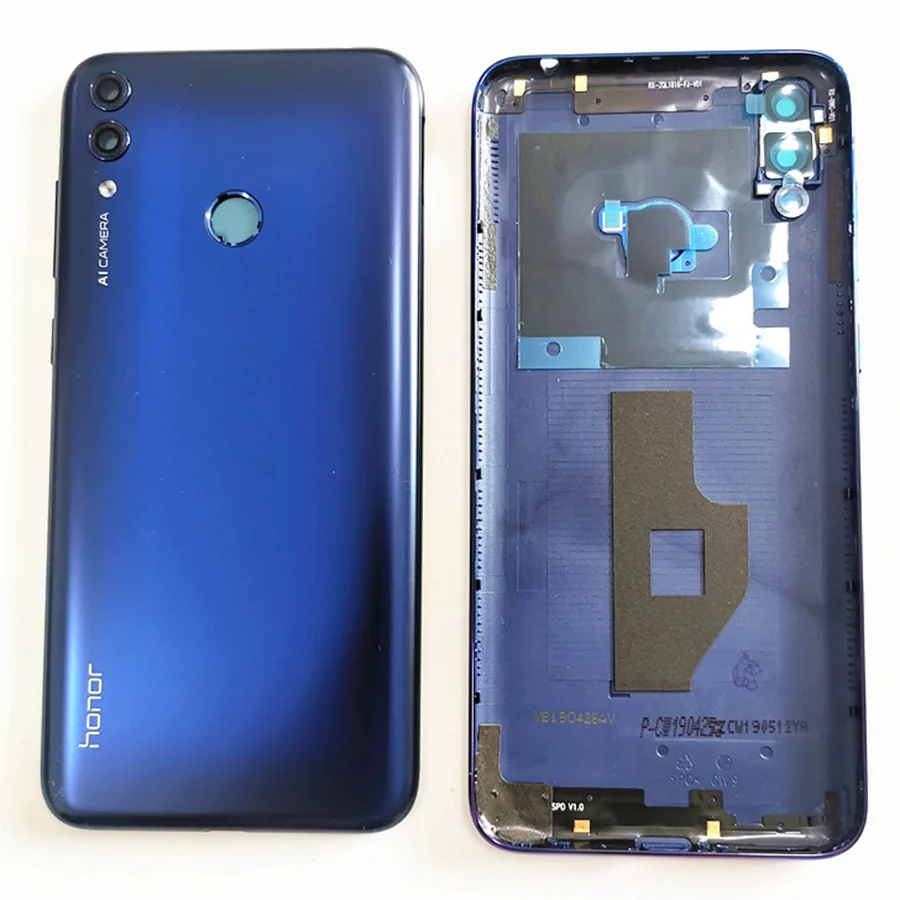 Для huawei Honor 8C задняя крышка батарейного отсека дверной чехол для задней части телефона с sim-лотком для Honor 8C Крышка батарейного отсека Замена BKK-L21